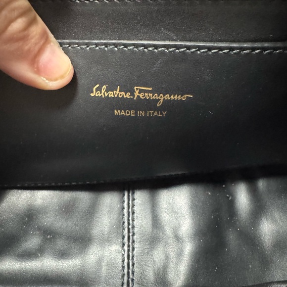 Salvatore Ferragamo Black Crossbody Bag with Gold Accents - Picture 6 of 15
